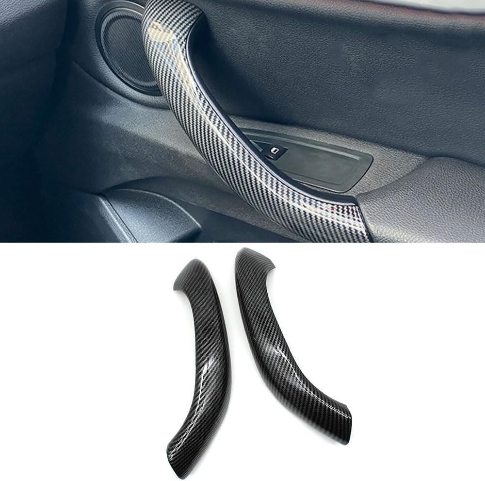 2PCS Beige Interior Door Handle Outer Covers, Driver&Passenger Side Door Pull Handle Panel Trim Replacement for BMW X1 X2 F48 F49 F39 2016 2017 2018 2019 2020
