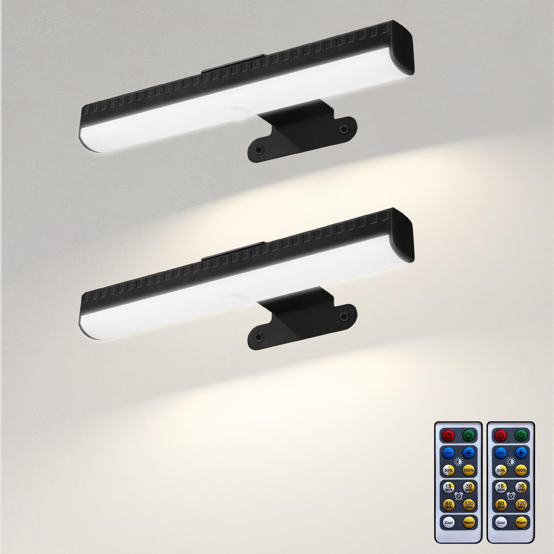 Arixinks Picture Light for Wall Art Indoor, Battery Operated Painting Lighting with 3 Colors, Remote Led Display Accent Light Brightness Dimmable Timer for Pictures Frames Portrait Gallery Dartboard