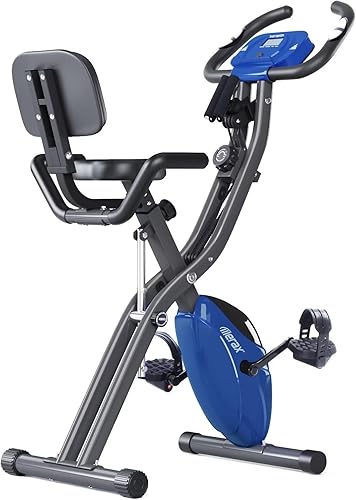 Merax Bicicleta estática plegable, 3 en 1, bicicleta estática magnética para el hogar con resistencia de 16 niveles, bicicleta de ciclismo vertical disponible en Yaxa Costa Rica