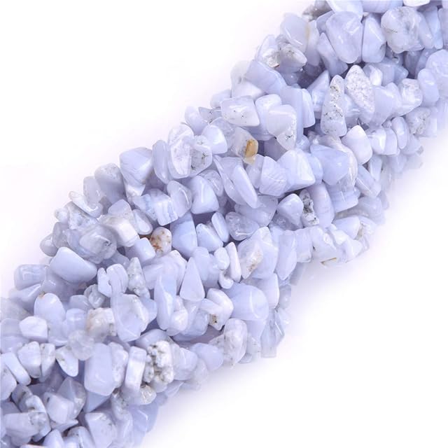 GEM-Inside Chalcedony Chips 5-8mm Gemstone Semi Precious for Jewellery Making 34" per Strand
