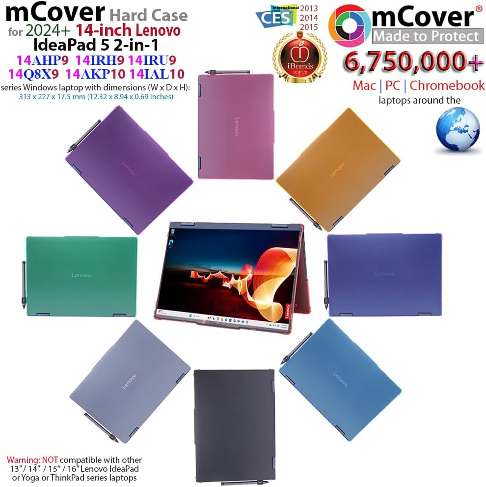 mCover case ONLY Compatible for 2024+ 14-inch Lenovo IdeaPad 5 2-in-1 14IAL10 / 14AKP10 / 14AHP9 / 14IRU9 / 14IRH9 / 14Q8X9 Series Windows Notebook PC(NOT Fitting Any Other Models)- Clear