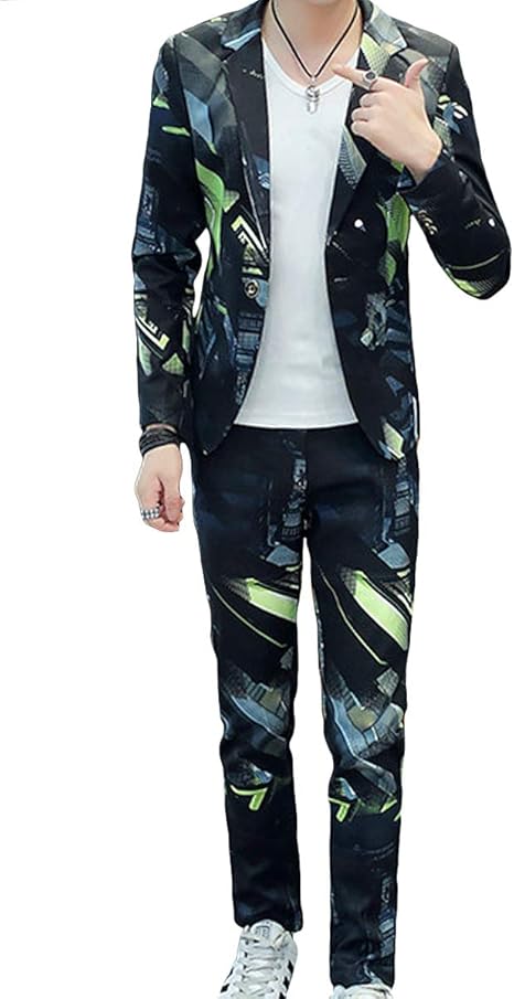 Amazon Co Jp Yunclos メンズ スーツセット 上下セット カジュアルスーツ 刺繡 花柄 プリント メンズファッション 派手 宴会 礼服 服 ファッション小物 Amazon Co Jp Yunclos メンズ スーツセット 上下セット カジュアルスーツ 刺繡 花柄 プリント メンズファッション 派手 宴会 礼服 服 ファッション小物