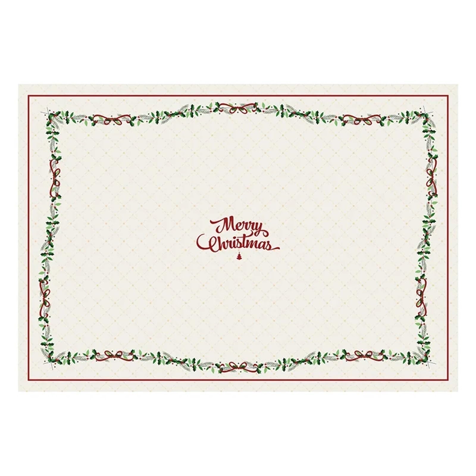 tischtuch Weihnachten Weihnachtstischdecke, hochwertiges, rechteckiges, wasserfestes, bedrucktes Tischdekorationstuch für Partys, Dekoration(Tb31-1,140X300cm)