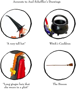 Wow! PODS Stuff Witch Room On The Broom Witch & Broom Collectable Action Figure | Articulated Character Play | Official Toys and Gifts from The Julia Donaldson Books, TV and Animation Movie Series
