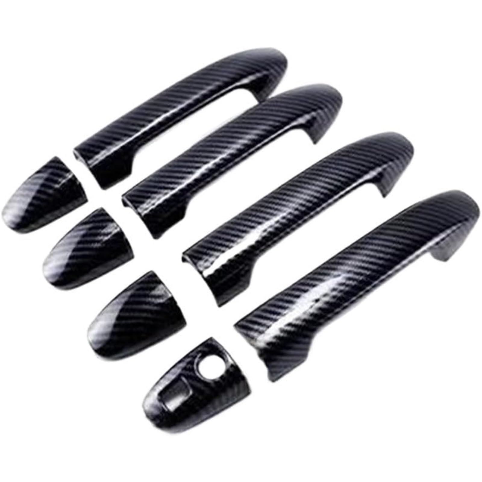Glymzoi Car Exterior Door Handles Car Left Exterior Door Handle for vito V Class V260 W447 2014-2019 Carbon Fiber(with Smart Hole)