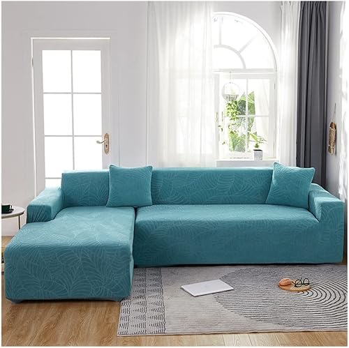 OQOPO Funda elástica de sofá jacquard para el hogar, funda elástica para sofá de sala de estar, funda de sofá suave en forma de L, protector de