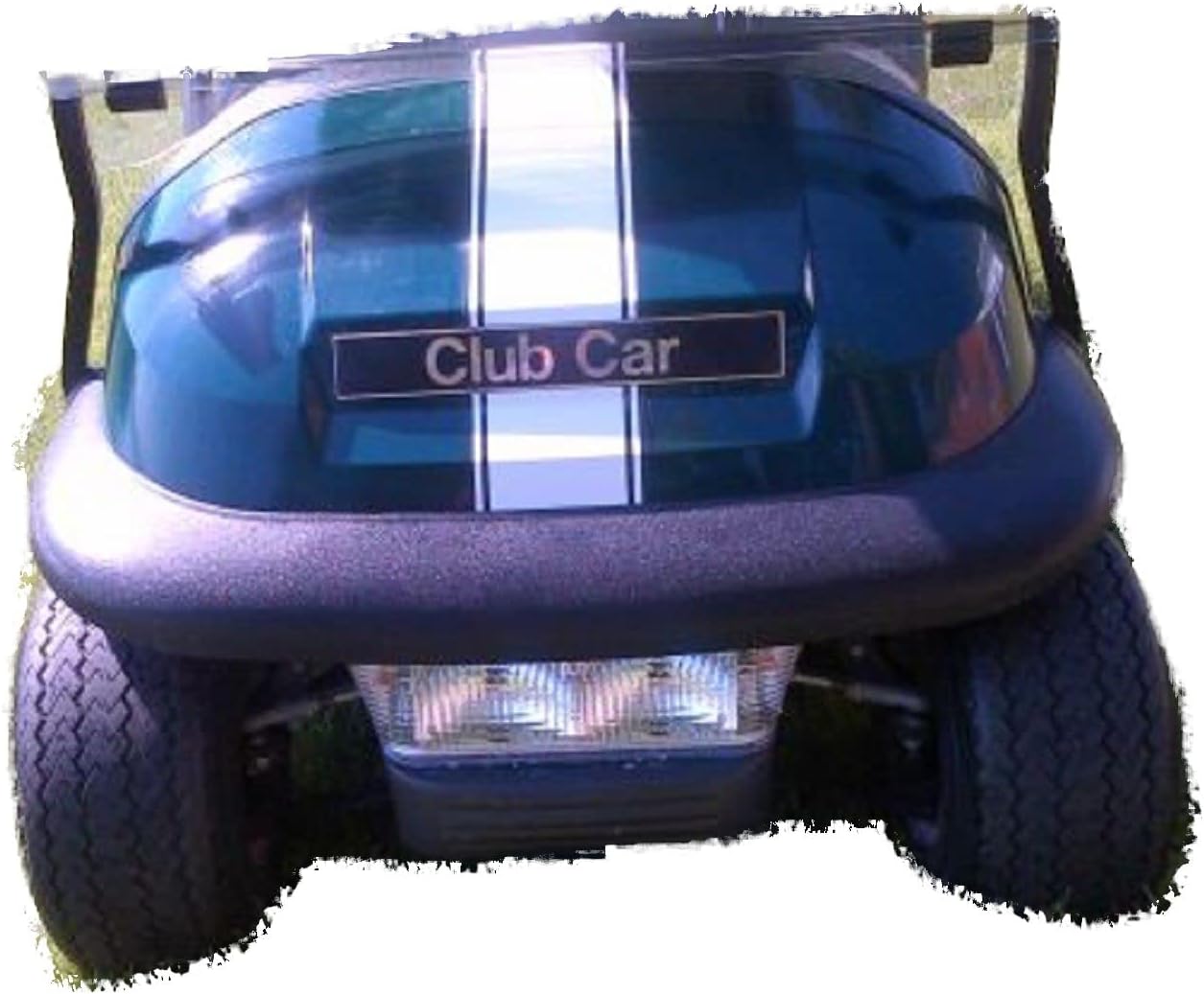 Generic Golf Cart Hood Stripes, 7 inch, Fits EZGO and Clubcar Models (Matte Flat Black)