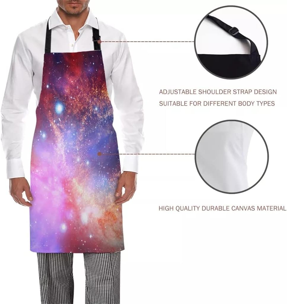 Starry Sky Aprons for Women Men Kid Cooking Baking Apron Kitchen Utility Equipment Accessories