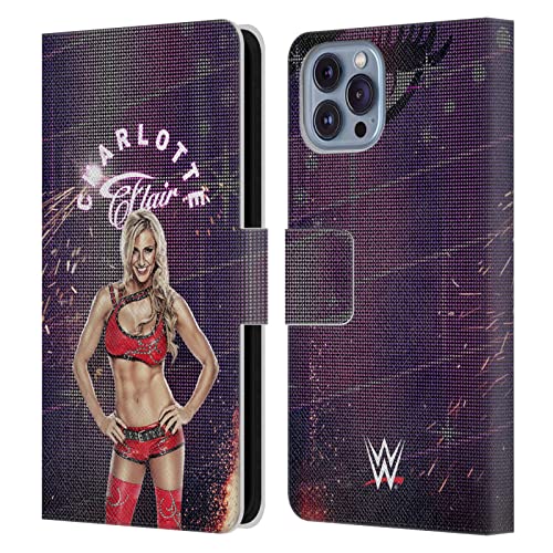 Étui Portefeuille en Cuir WWE Charlotte Flair pour iPhone 14 Head Case Designs