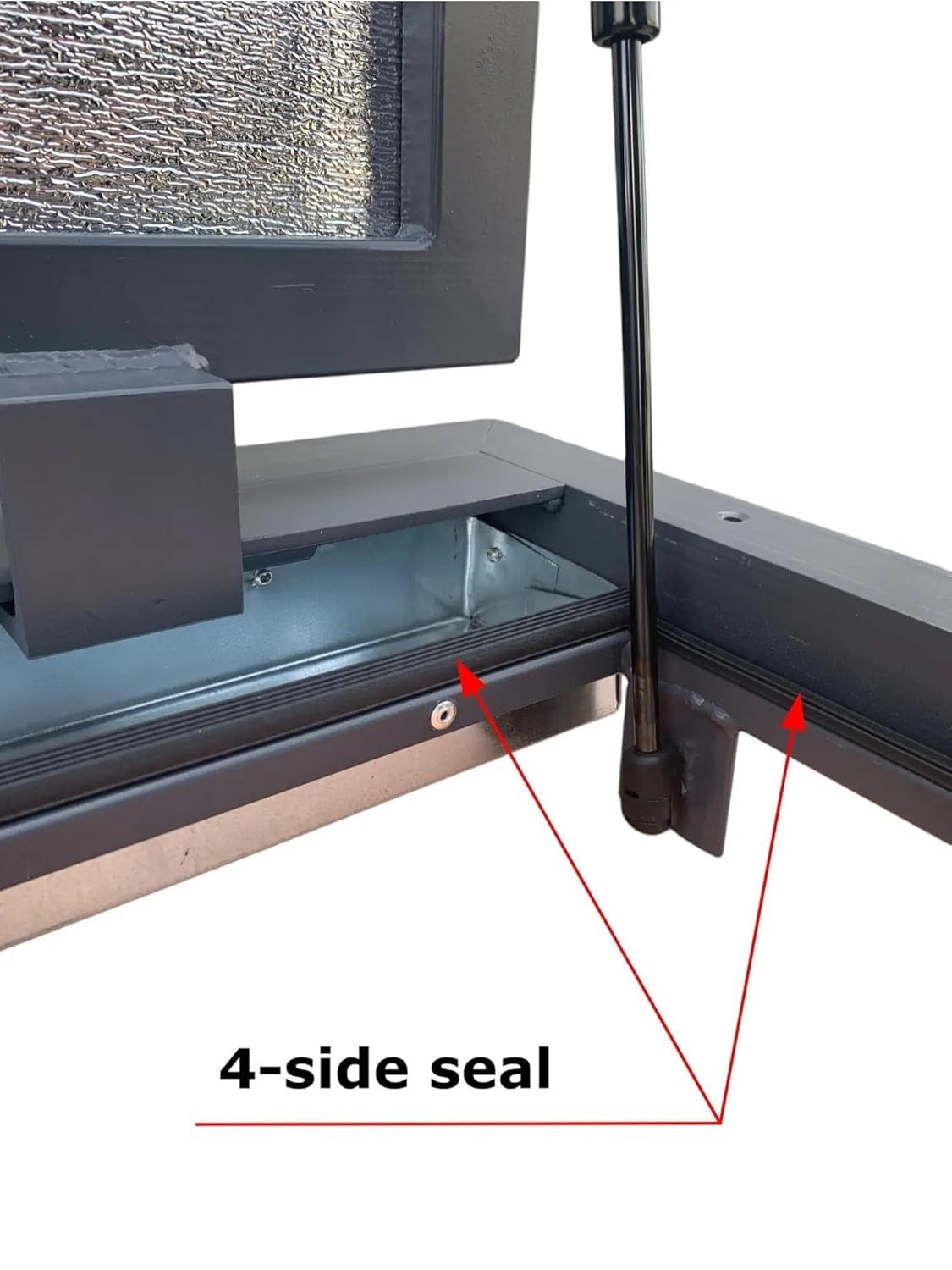 S-Lion Vloerluik Thermo Max 4, 100 x 70 cm, met gasveer, vergrendeling met handvat en vierzijdige afdichting, schachtafdekking voor kelder en revisieschacht, frame van stalen profiel, 1000 x 700 mm