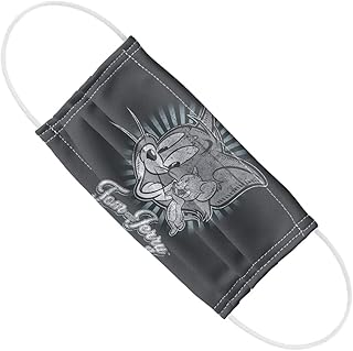 Popfunk Tom and Jerry Happy Classic Pals 1-Ply Reusable Face Mask Covering with Adjustable Nose Wire, Unisex