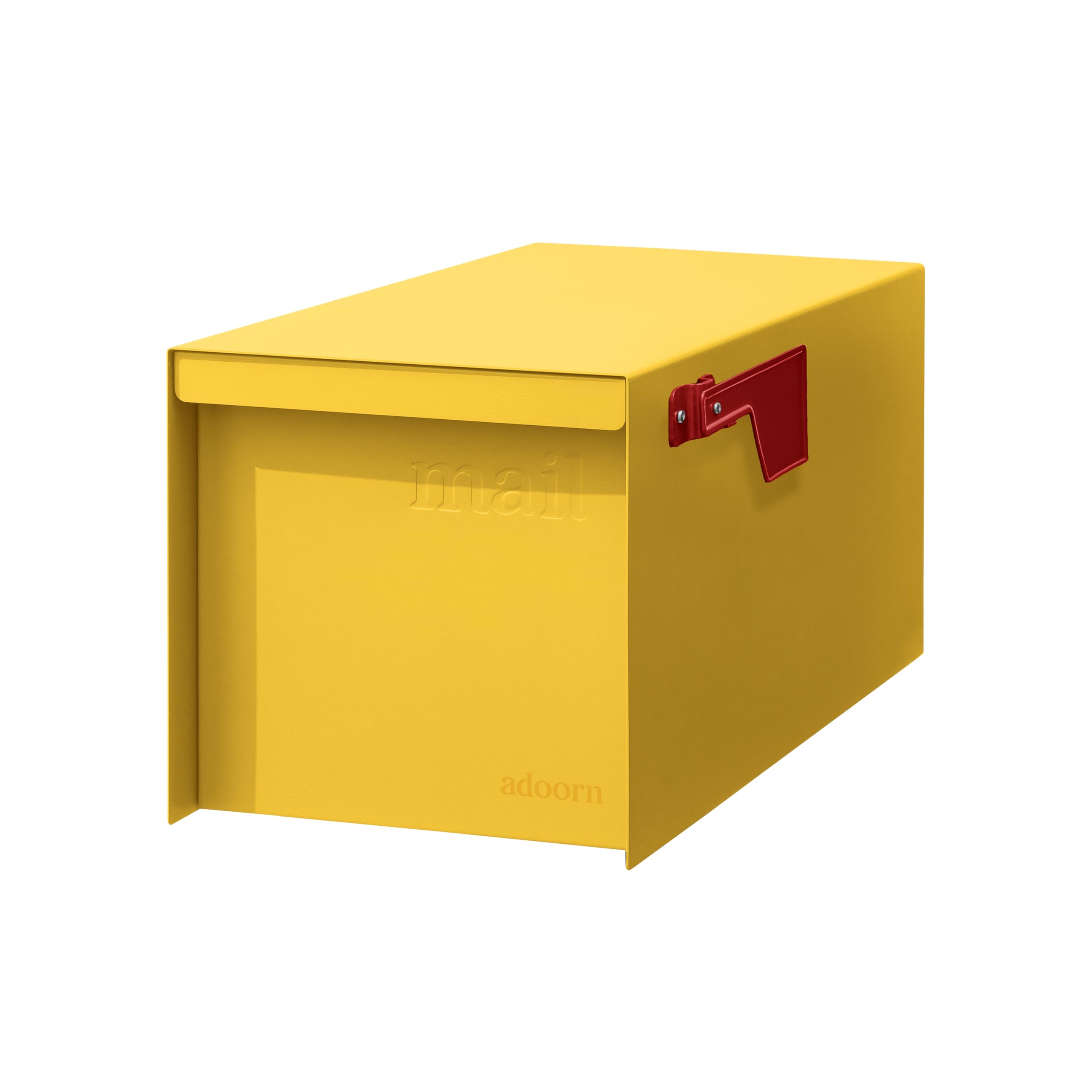 Adoorn Post Mount Outdoor Mailbox Yellow