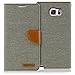 Galaxy NOTE 5 Case, [Drop Protection] GOOSPERY Canvas Diary [Denim Material] Wallet Case [ID Credit Card and Cash Slots] with Stand Flip Cover for Samsung Galaxy Note 5 - Gray / Brown