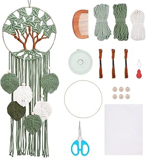 ACRNIGHEET Tree of Life Dream Catcher Macrame Kit for Adults Beginners M...