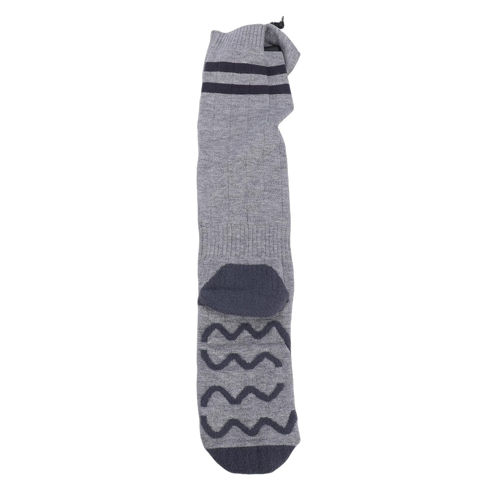 Lot de 2 paires de chaussettes chauffantes électriques rechargeables pour homme et femme - Pour le ski et le camping en hiver - Gris