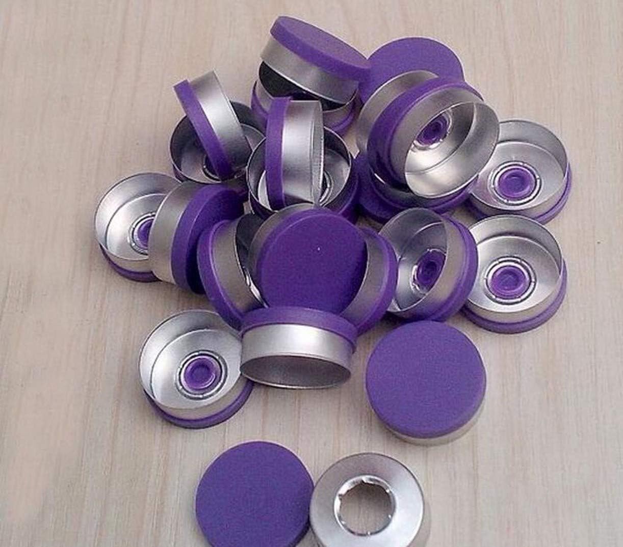 ZHONGJIUYUAN 200pk 20mm (Purple) Flip Off Caps,Flip-Off Vial Seals