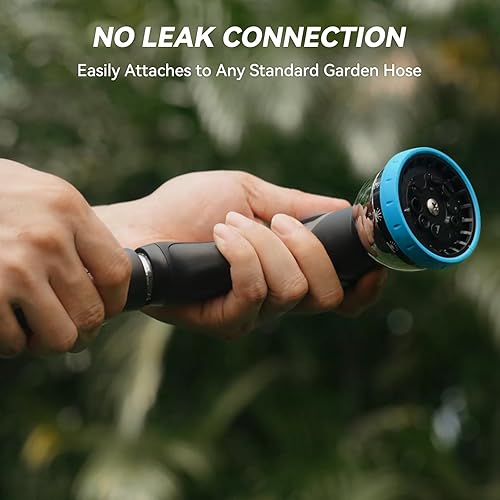 Miniatura 4 de Boquilla de manguera de jardín, boquilla rociadora de manguera de agua resistente con 10 patrones de pulverización, agarre ergonómico