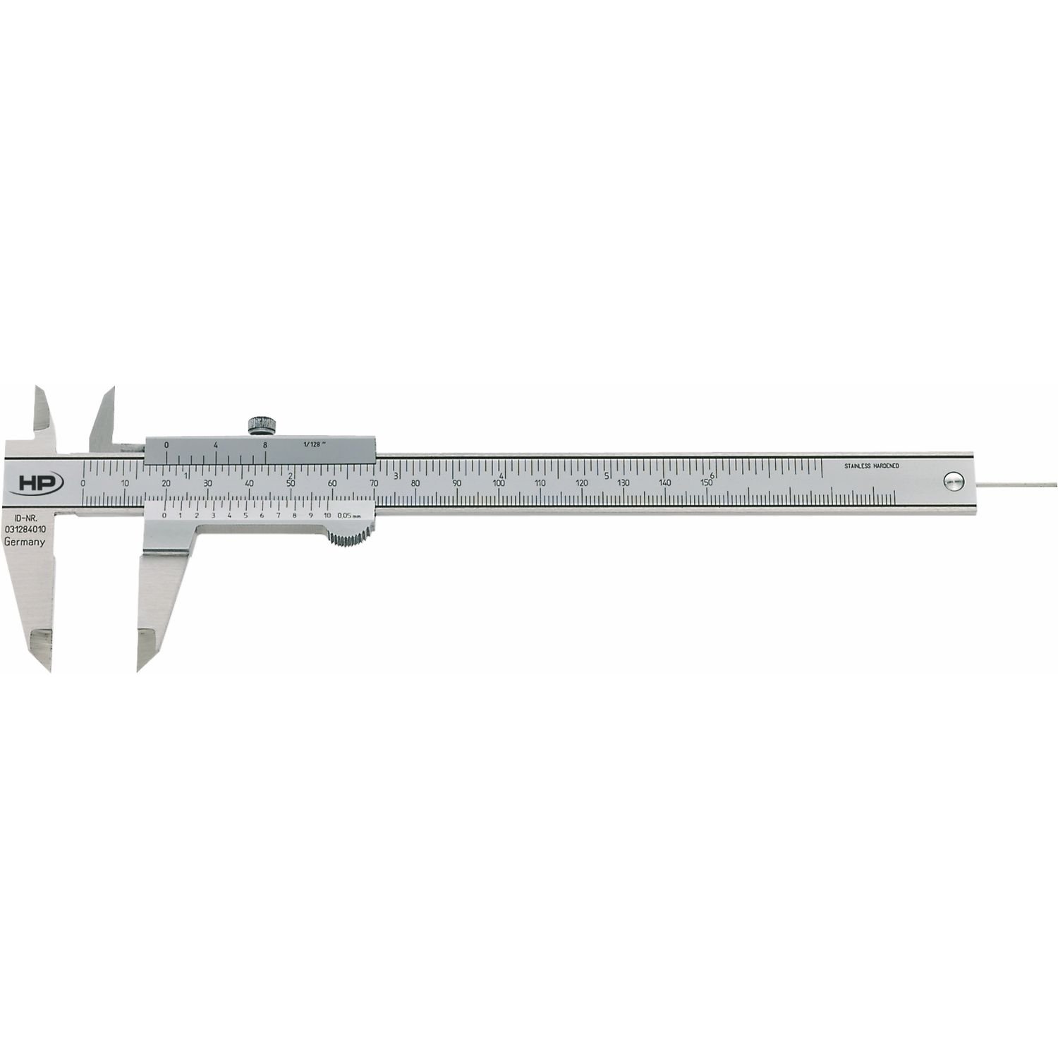 Helios Preisser Messschieber mit Feststellschraube DIN862 Tiefenmit rund 0-150 mm, 0195501