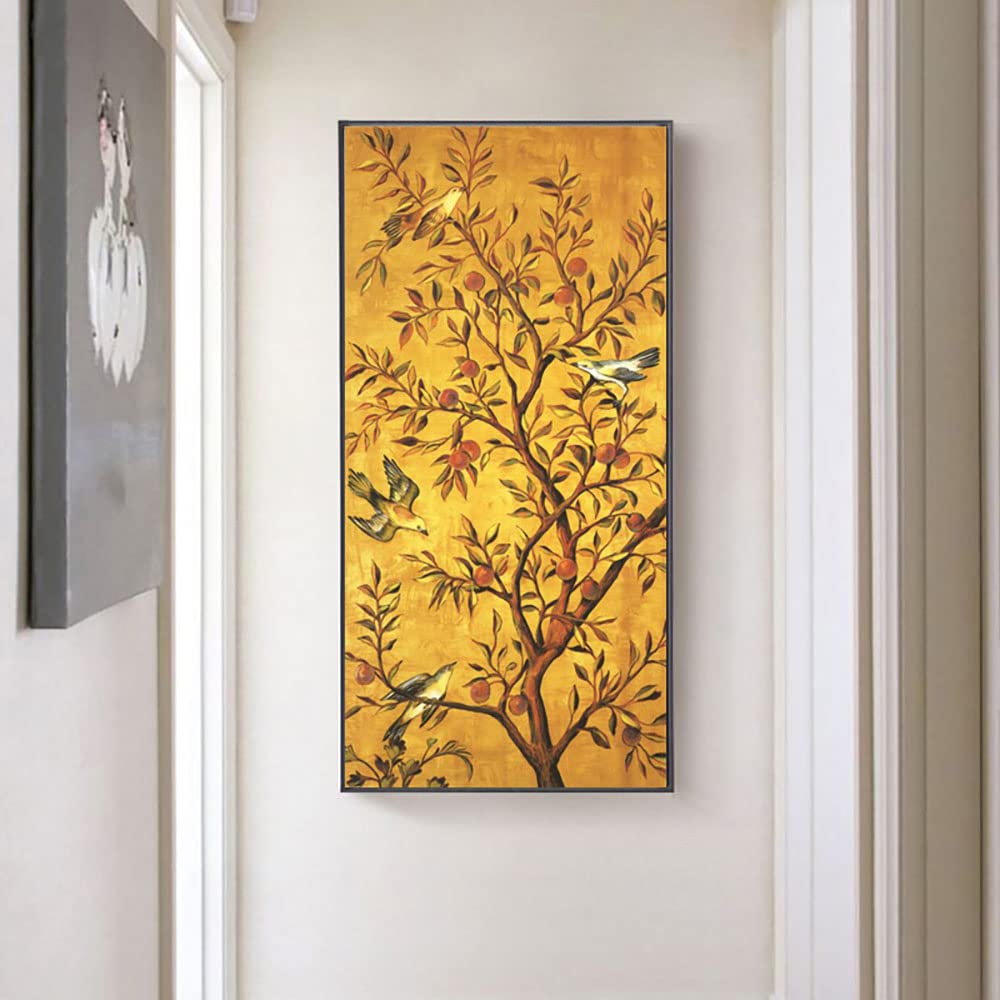 Toile art mural arbre de fortune traditionnel chinois pour salon 80x160 cm
