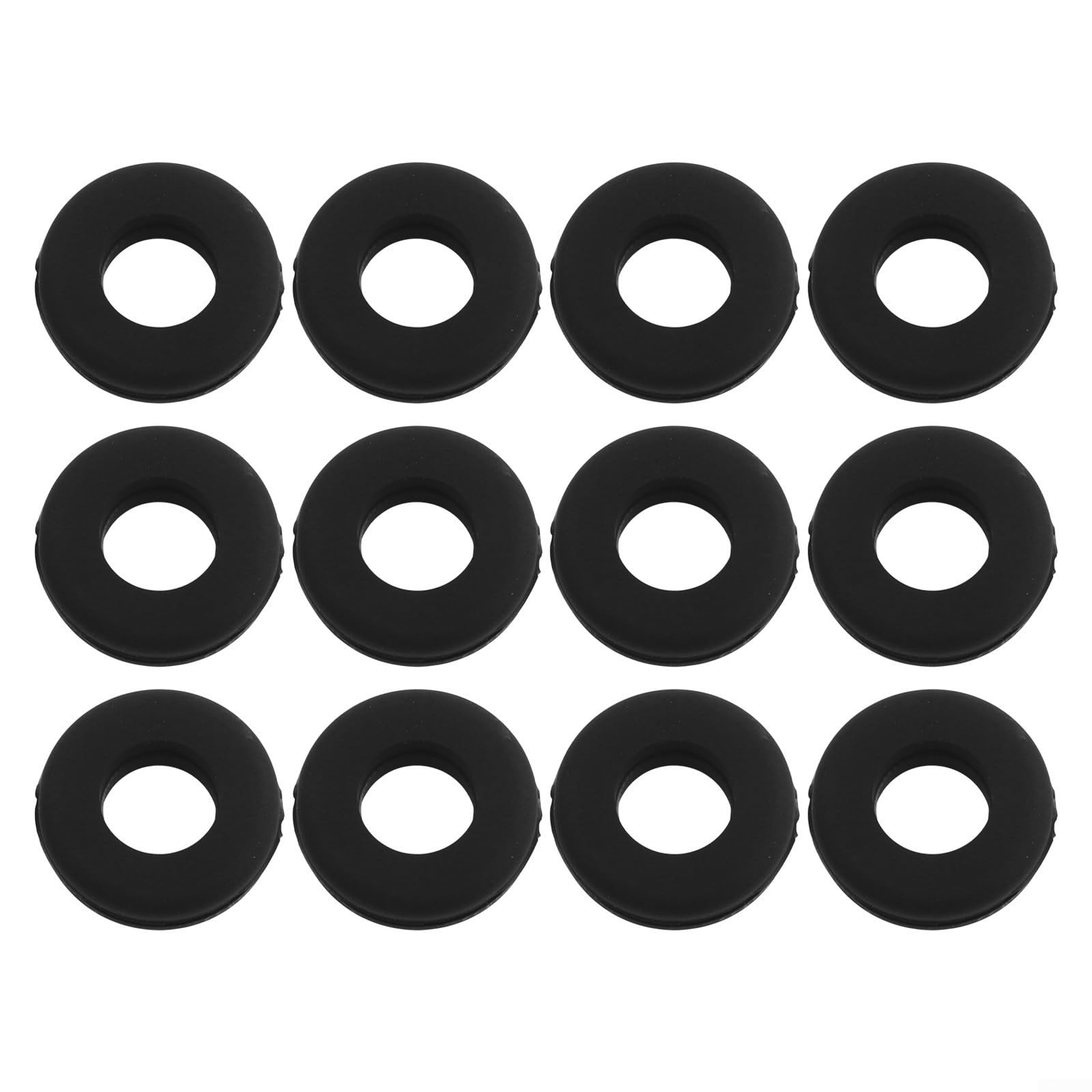 Smorzatori di vibrazioni per racchette da tennis, confezione da 12 ammortizzatori in silicone per migliorare il comfort di gioco (nero)