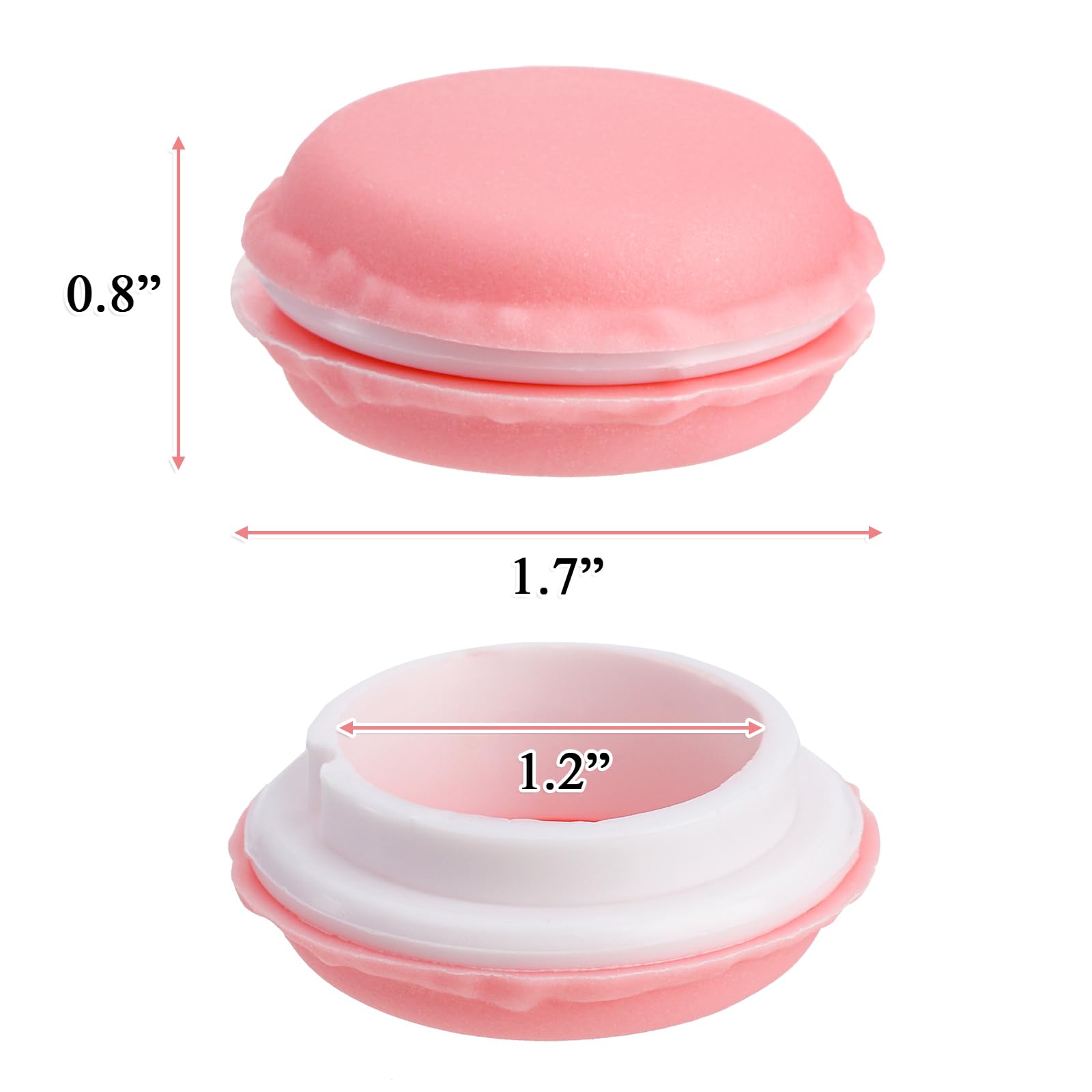 Elsjoy 54 Pack Mini Macaron Aufbewahrungsboxen, Macaron Schmuck Aufbewahrungsboxen Niedliche Macaron Pillenboxen, Bunte Macaron geformte Behälter Trinket Boxen für Ohrring, Halskette, Pille, Reisen