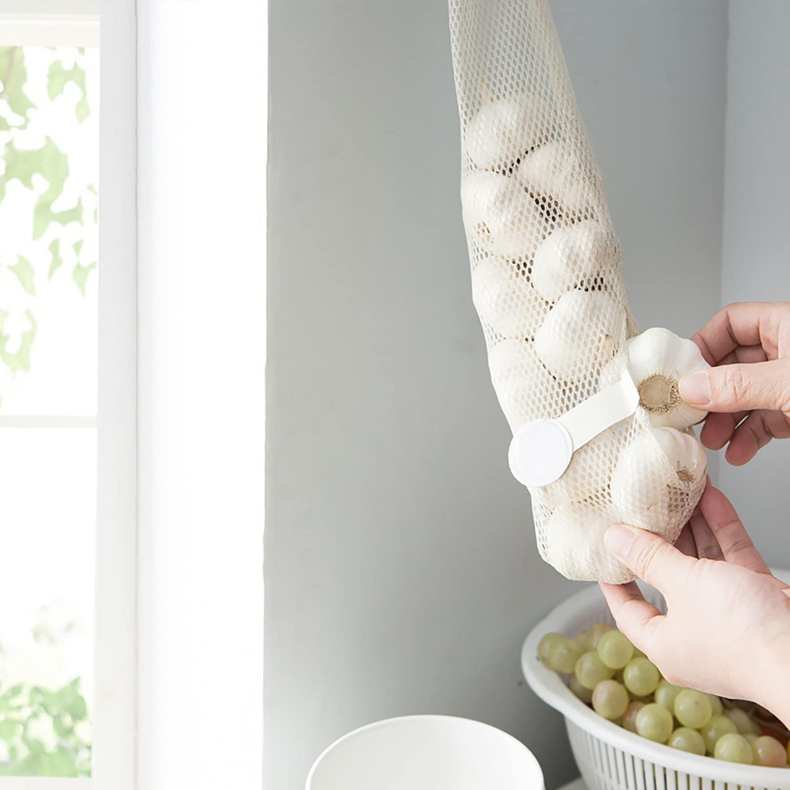 100 Sacchetti Rete Riutilizzabili Wymulot - 50cm Per Frutta E Verdura