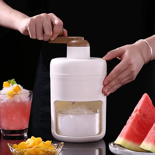 Ice Shaver Machine Snow Cone Machine Premium Portable Ice Crusher Manual Crushed Ice Crusher Shaver with Ice Bowl Ice Shaver Machine for Home Use