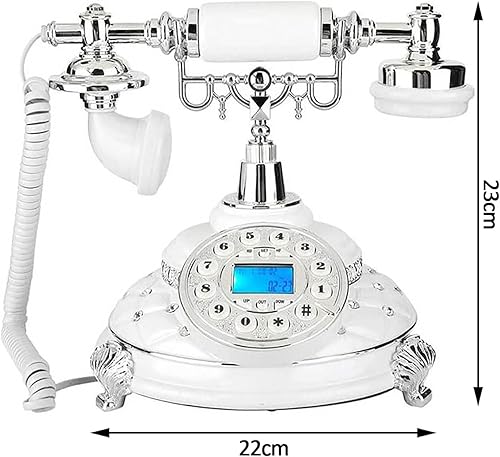 Miniatura 4 de European Vintage Rotary Dial Living Room Home Phone Retro Old Fashioned Resin Telephone