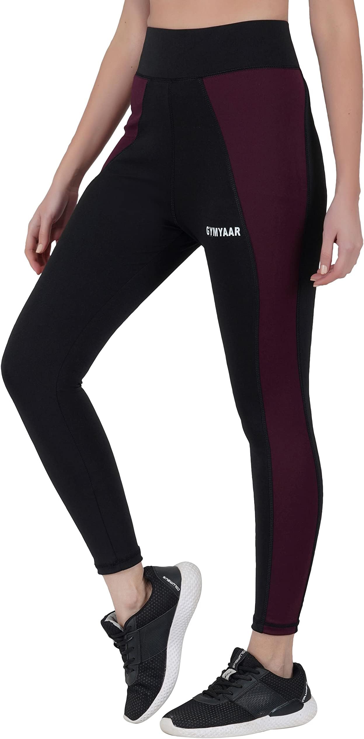 Wide Striped Yoga Pants for Women and Girls High Waisted Strechable Activewear Tights
