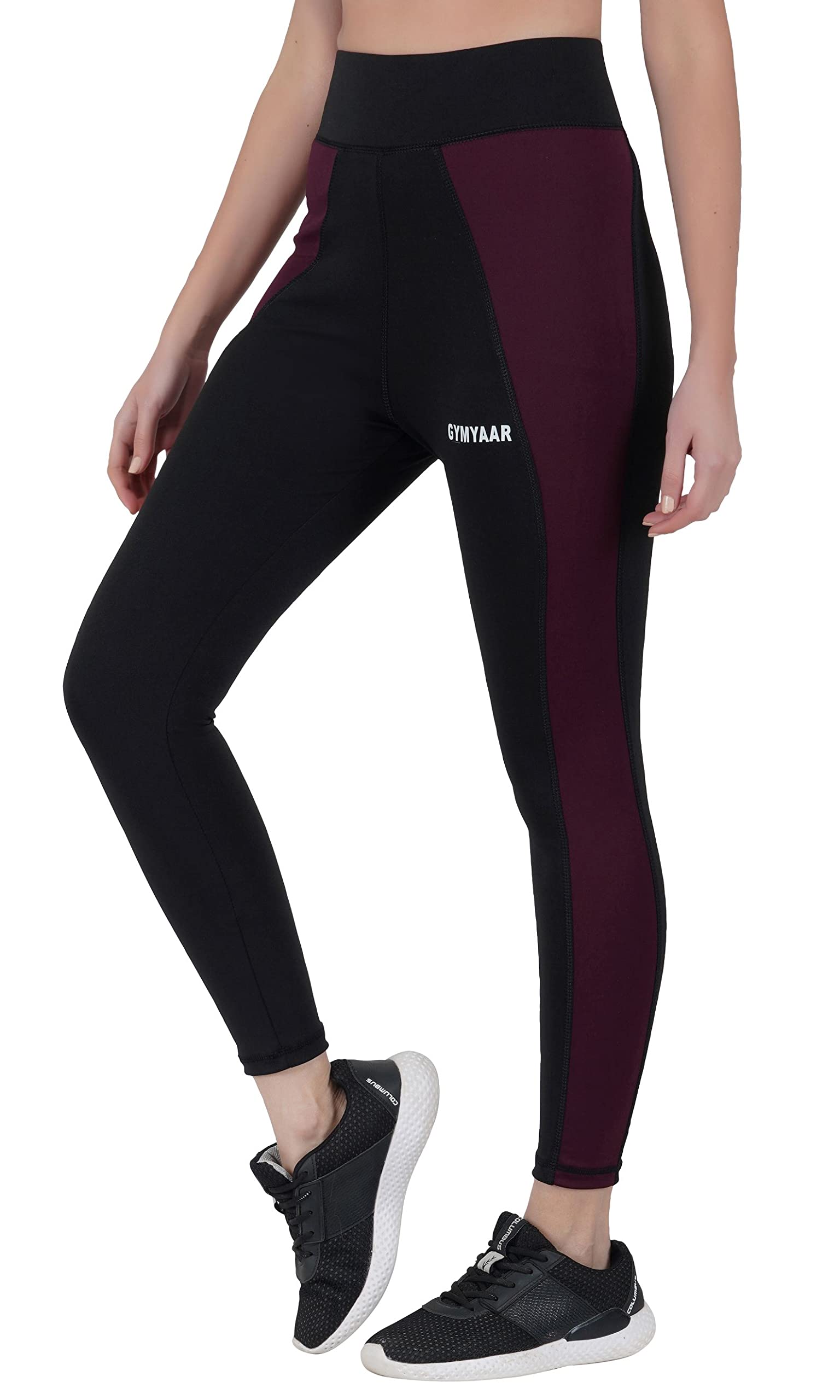 Wide Striped Yoga Pants for Women and Girls High Waisted Strechable Activewear Tights