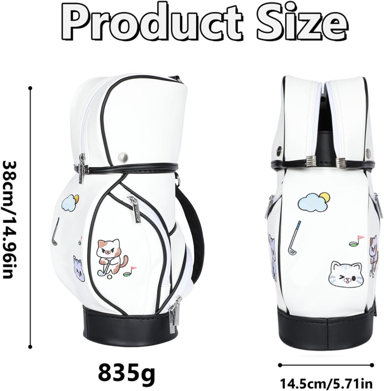 ゴルフ収納バッグ - 軽量 小型 マルチ ポケット バックパック - アウトドアゴルフバッグ - メンズ レディース 愛好家 家族