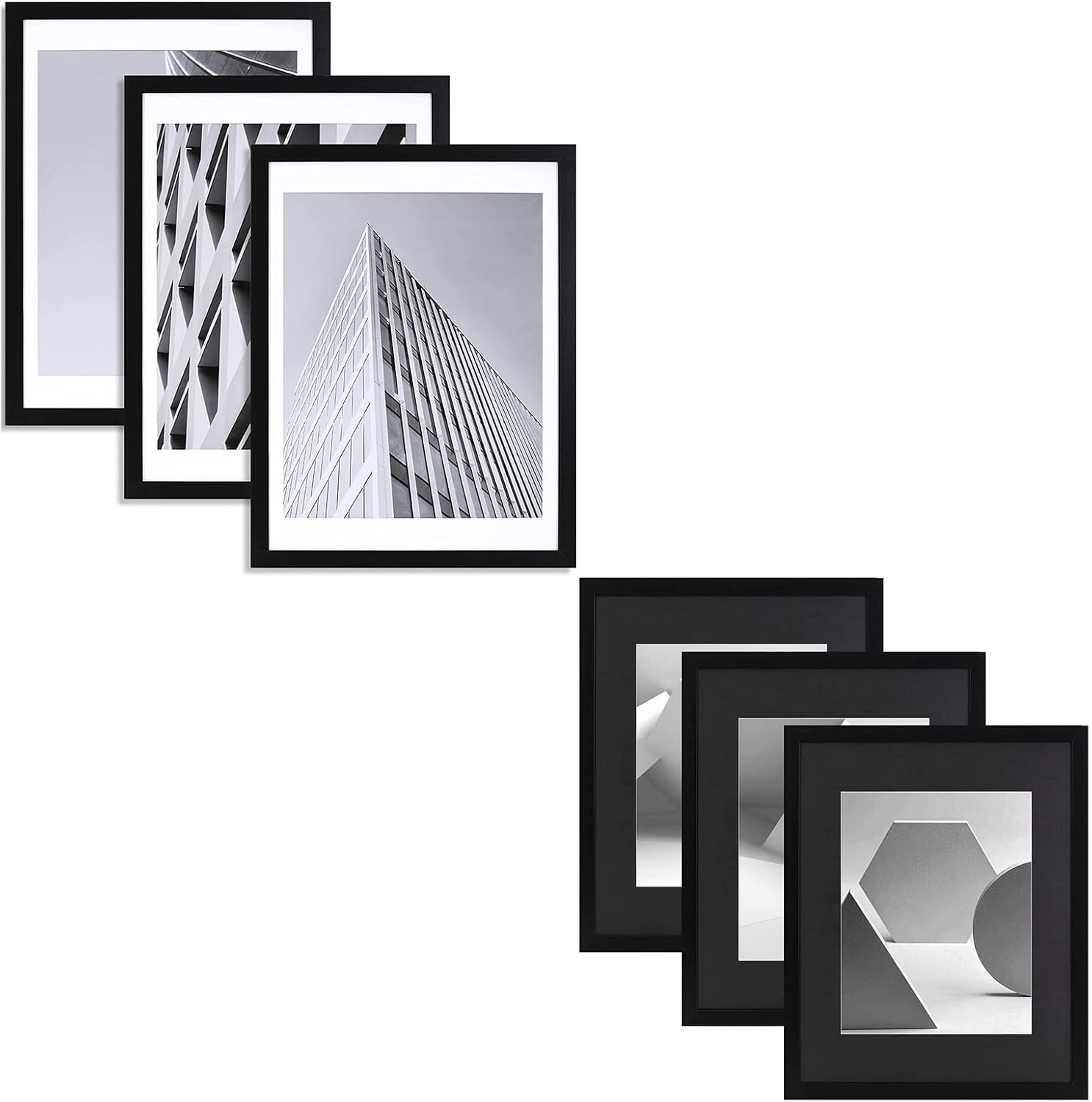 ELSKER&HOME 18x24 Poster Frame Black 3 Pack, Display Pictures 16x20 with Mat or