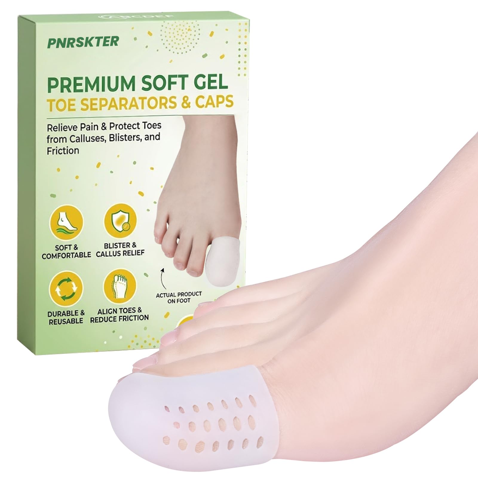 Gel Zehenkappen Zehenschutz Zehenschoner, Neues Material, Silikon Zehenschutz Kleine Zeh, für Blasen, Hühneraugen, Hammer Zehen, Zehennägel Verlust