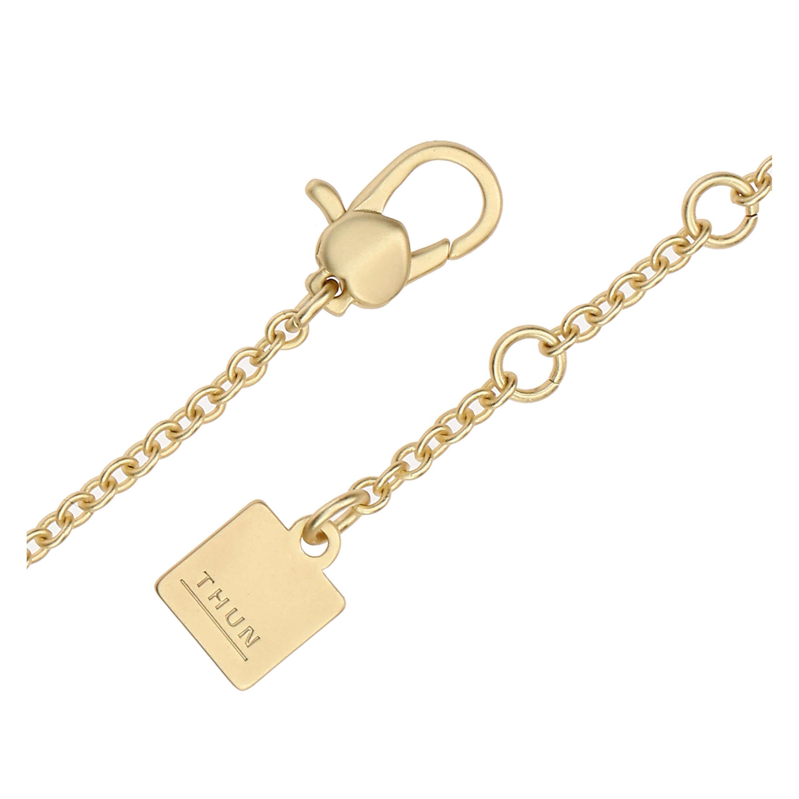 THUN - Bracciale con farfalla e perlina - metallo, vetro, resina - Collezione Dedicato a te - 16 + 3 cm