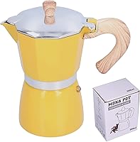 Vista 6 de Cafetera italiana clásica de 6 tazas/10 onzas, cafetera espresso para estufa de gas y eléctrica, para cafetera Greca, cafeterías o café con leche