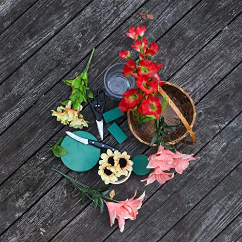 FLOFARE Pack of 6 Round Floral Foam Blocks for Fresh and Artificial