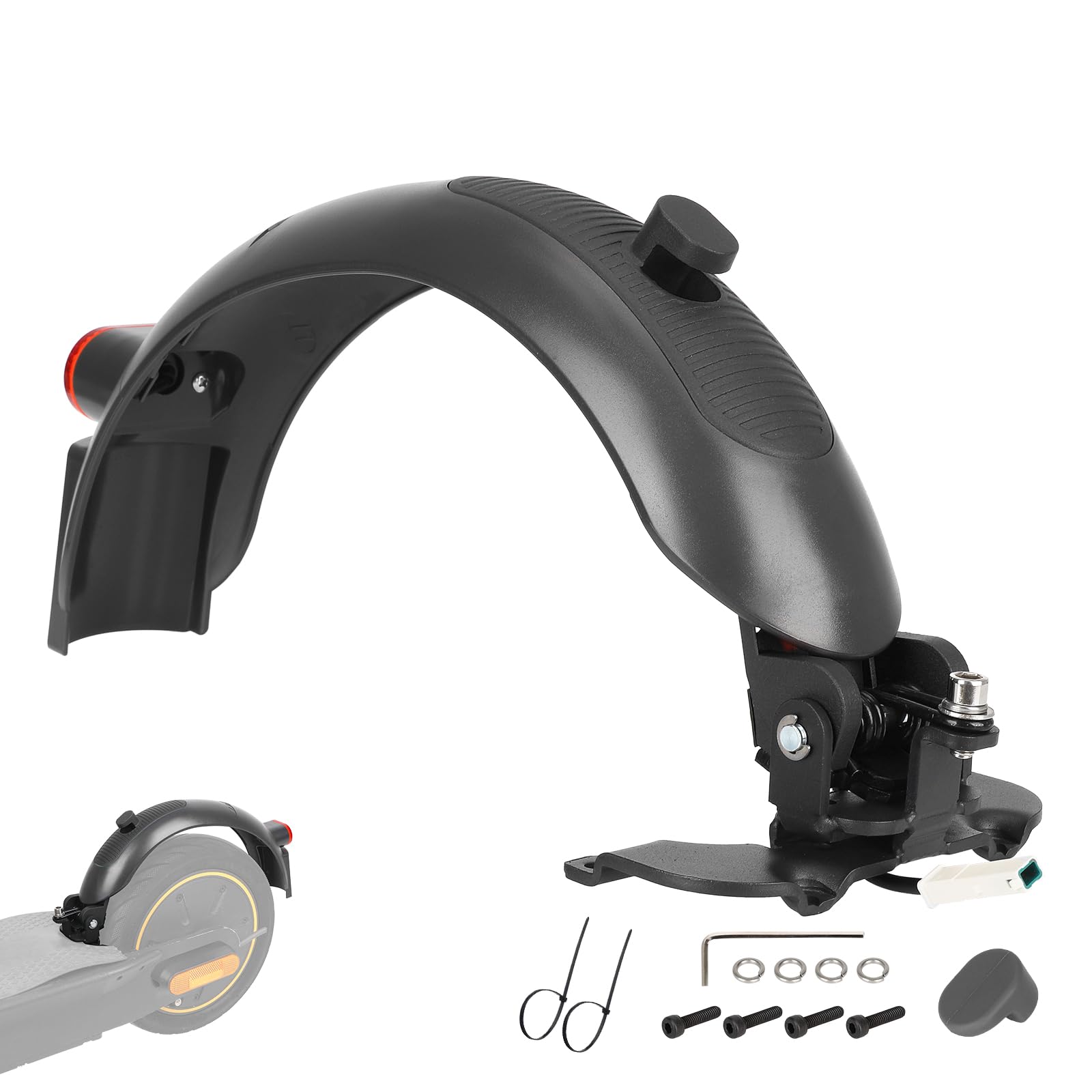 Garde-boue arrière pour Ninebot Max G30 avec feu stop Gris