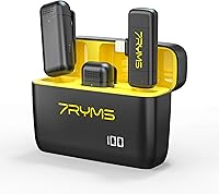 Vista 1 de 7RYMS Rimo S1 MFi - Micrófono inalámbrico Lavalier para iPhone, micrófono con cancelación de ruido con funda de carga, batería de 8 horas, mini
