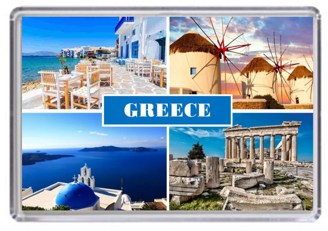 Greece Souvenir Acrylic Fridge Magnet (Standard: 70x45mm)