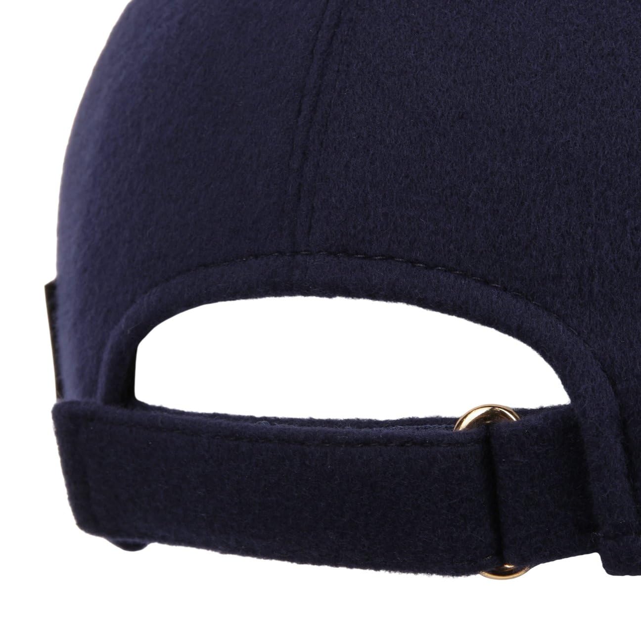 Borsalino Hiker czapka z merynosów dla kobiet/mężczyzn - Made in Italy wełniana czapka baseballowa z podszewką, daszek, zapięcie na rzep jesień-zima jesień zima