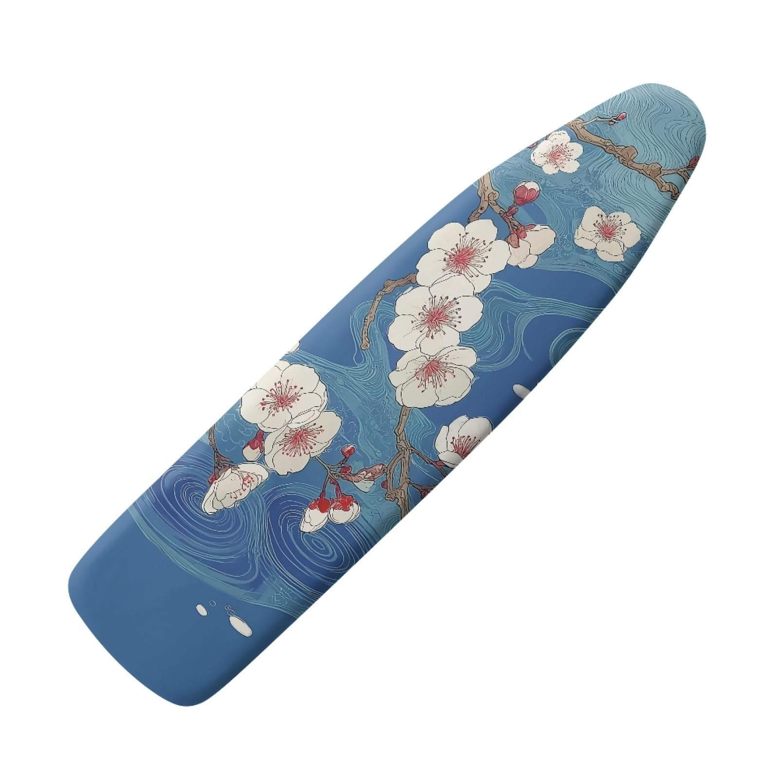 Extra large ironing board cover 140 x 45 White Flower Thick cotton pad Ironing Board Cover Elastic washable,Resist Scorching and Staining,Heat Reflective & Vapour Permeable,Easy Fit