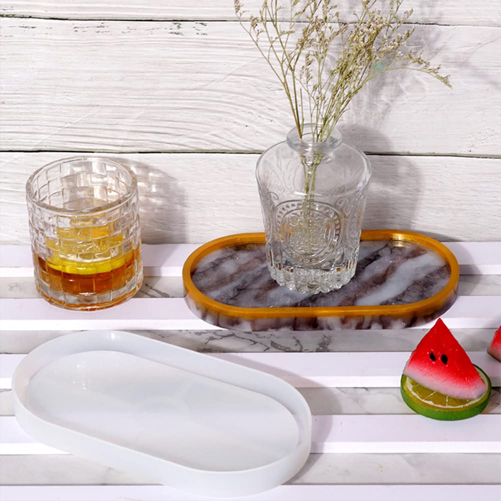 Lhbwhiz Silikonform Rund 17,2cm - Epoxid Harz Form Für Obsttabletts & DIY Projekte