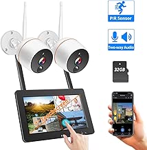 LLC-POWER 1080P Wireless Security Camera System with 2pcs 1080P Outdoor
Cameras,Support 2 Way Audio,Outdoor Security Camera System Wireless
with 32G SD Card Includes