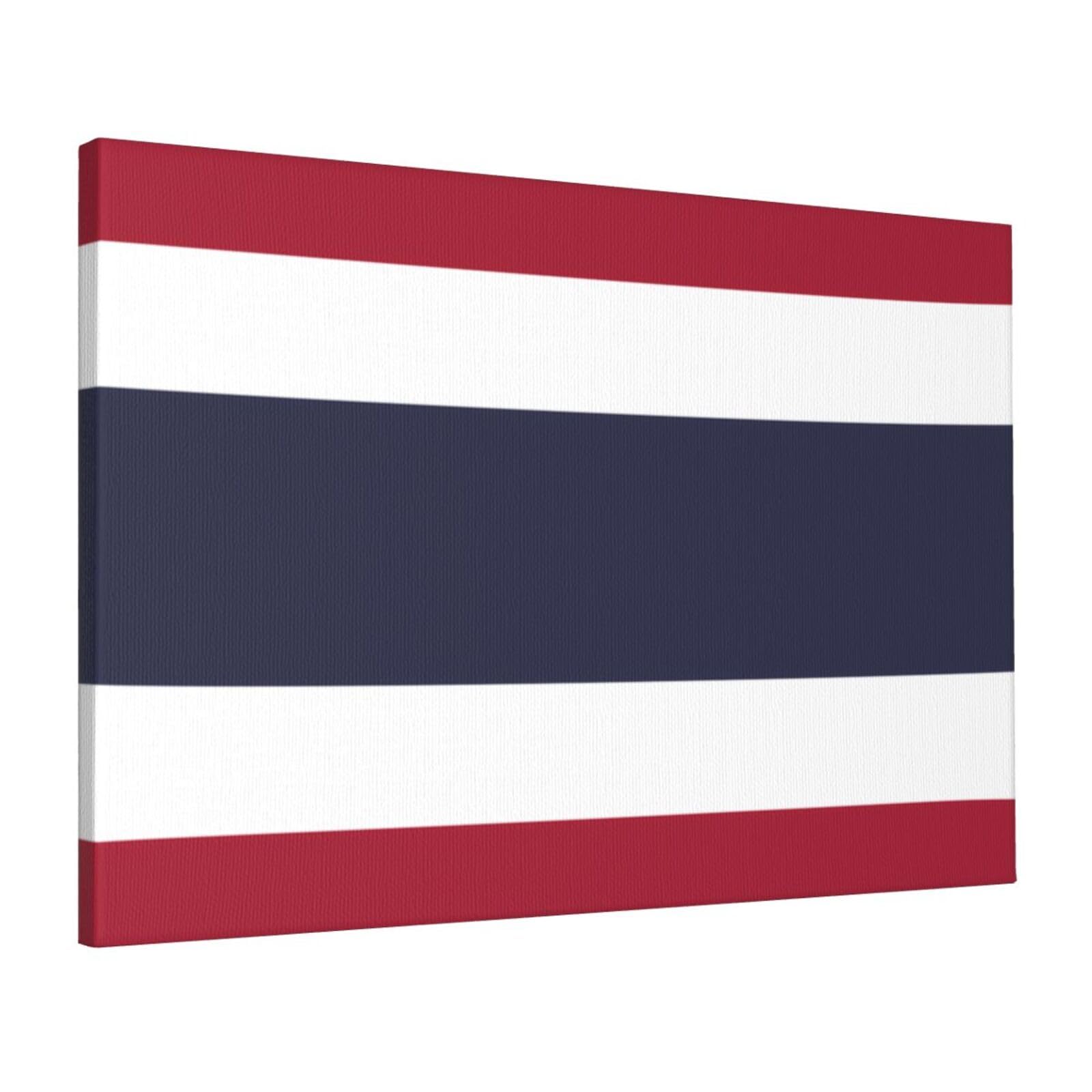 CNTDBU Thailand Flag Canvas Wall Art 16x24 Inch-Large Modern Painting Print for Living Room, Framed Ready to Hang Artwork for Bedroom