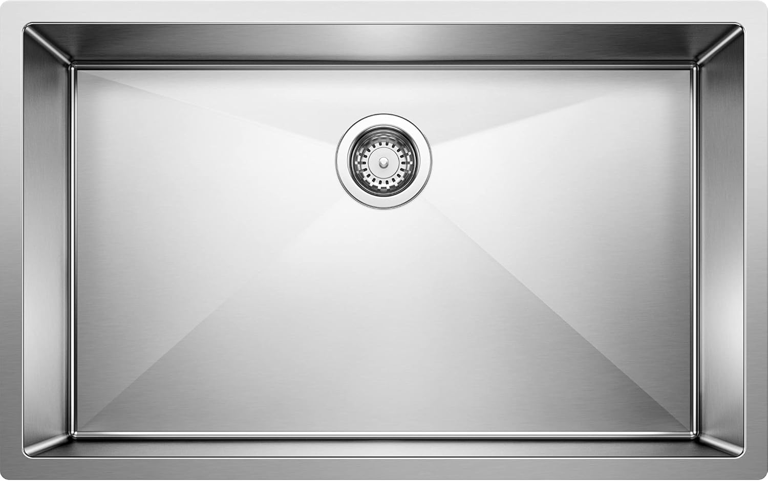 BLANCO 515823 Precision R10 Super Single Undermount Kitchen Sink, 32.00 x 18.00 x 10.00 inches, Stainless Steel