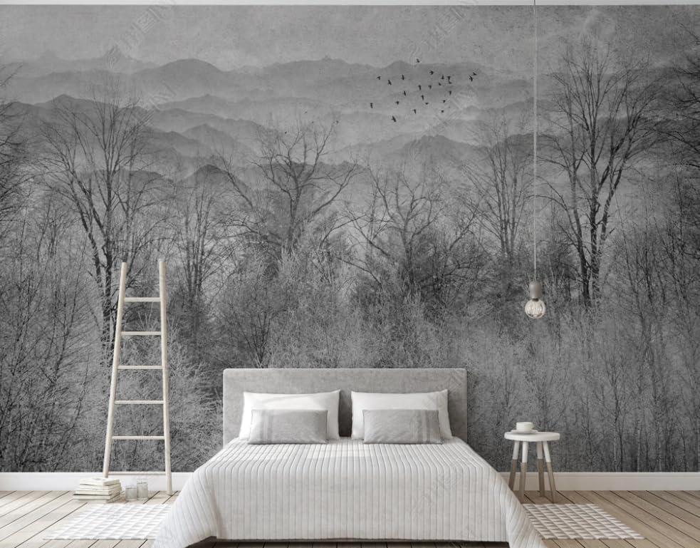 Papier peint intissé forêt 200x140 cm poster géant mural salon