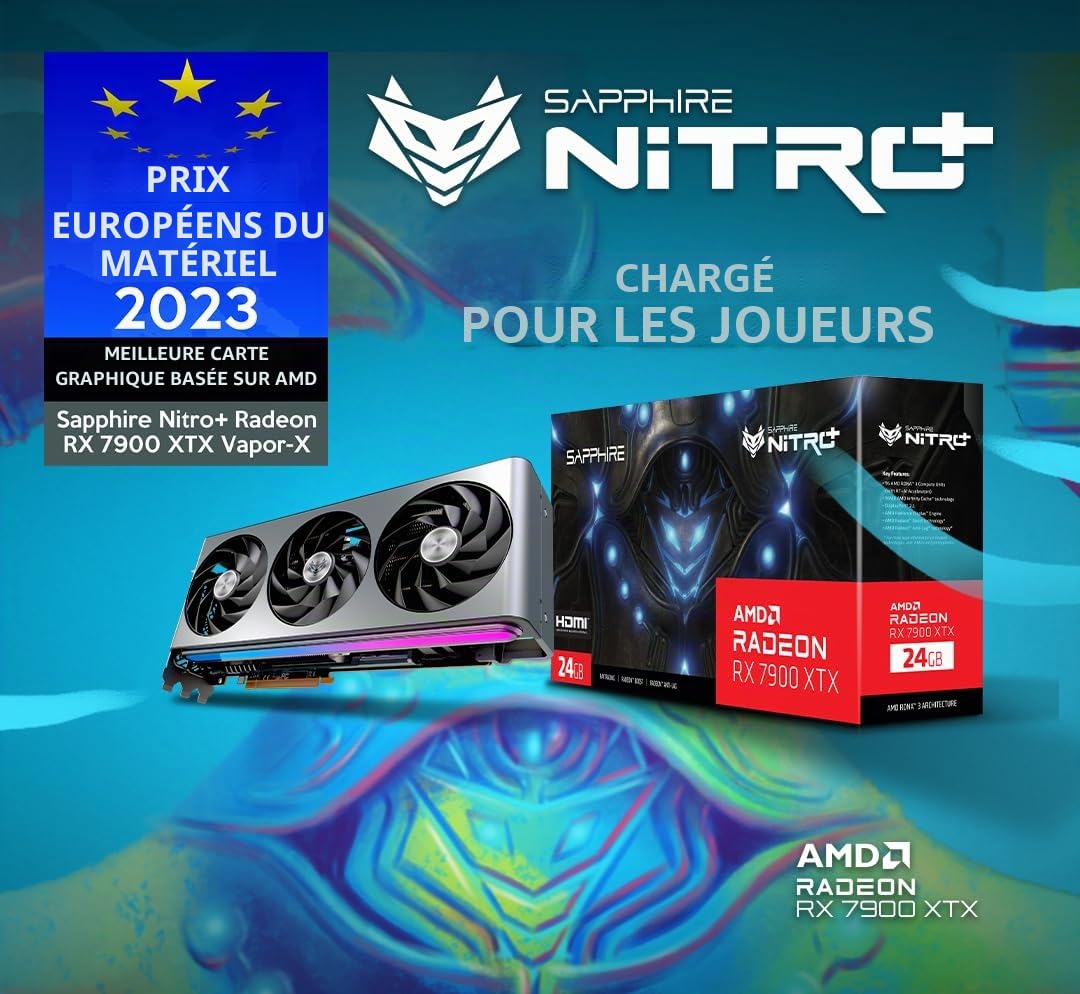 Sapphire Nitro+ AMD Radeon™ RX 7900 XTX Gaming OC Vapor-X 24GB GDDR6 Dual HDMI/Dual DP Full