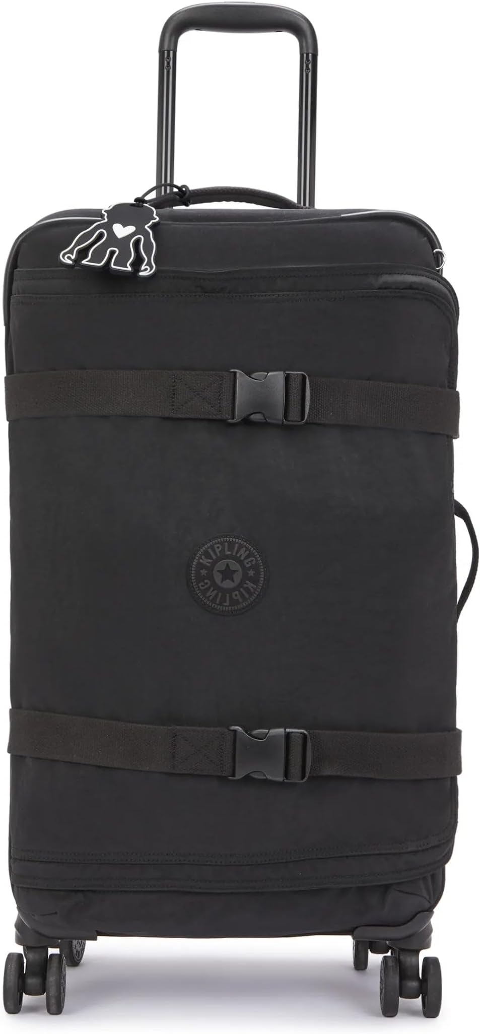 Spontaneous Softside Spinner Wheel Luggage, Integrated TSA Accepted Lock, Black Noir, Checked-Medium 26,KI6918