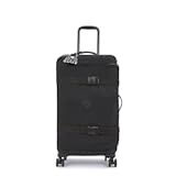Kipling Spontaneous Softside Spinner Wheel Luggage&comma; Integrated TSA Accepted Lock&comma; Black Noir&comma; Checked-Medium 26&comma;KI6918