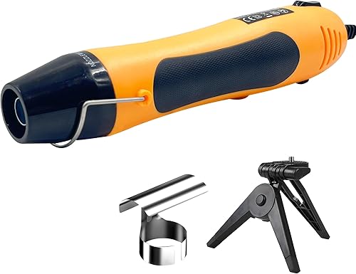 Pistola de calor, mini pistola de calor de 350 W con boquilla reflectora, ajustes de temperatura duales, pistola de aire caliente de calor rápido,